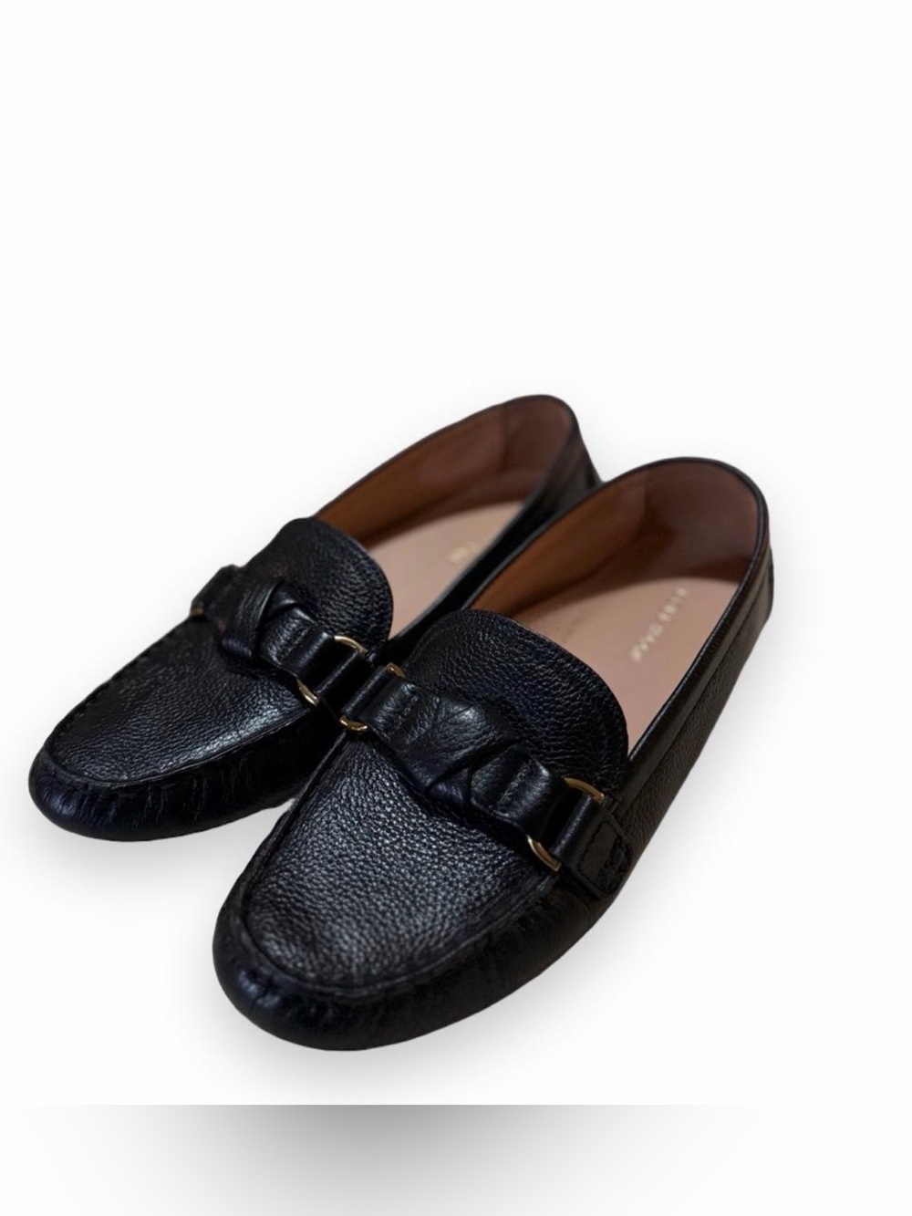 Cole Haan Black Leather Women's Bit-Detail Loafers